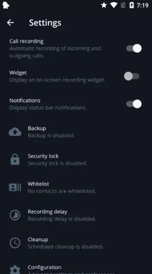 Call recorder android App screenshot 2